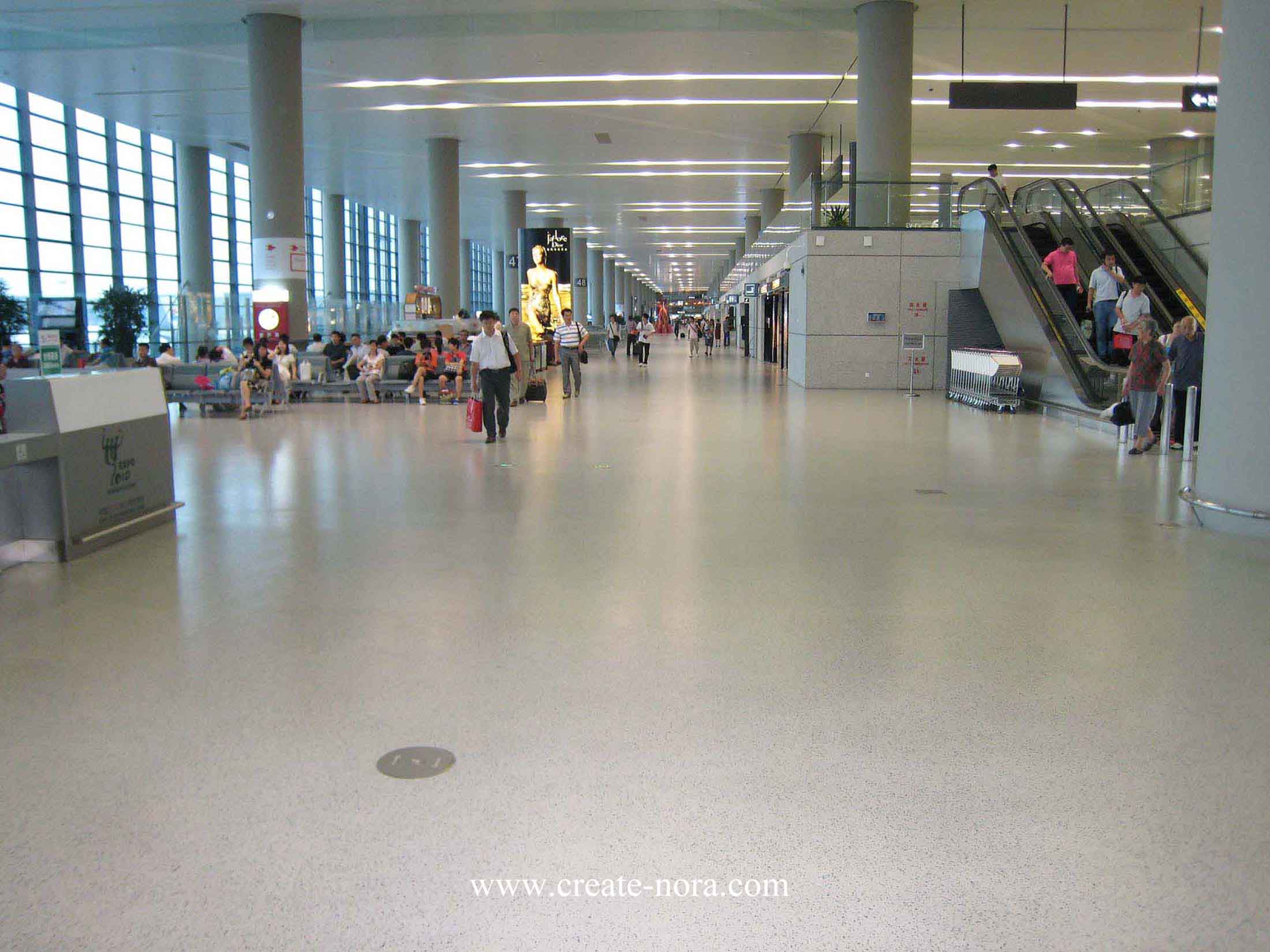 the photo of nora rubber flooring in Hongqiao Airport T2 4